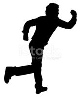 167x200 Running Man Silhouette Stock Vectors