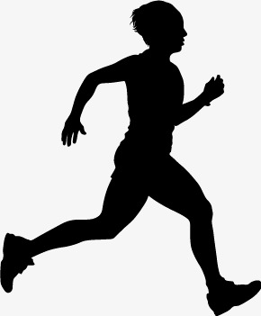 290x351 Running Silhouette Figures Vector Material, Man, Run, Movement Png