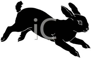 300x193 Silhouette Of A Rabbit Running