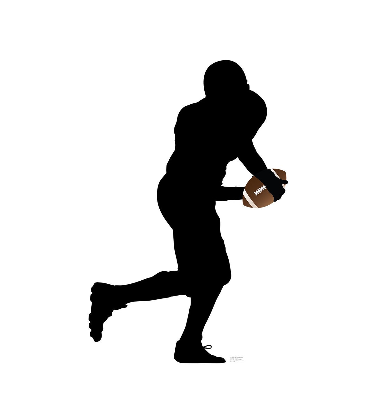 1199x1280 Life Size Football Player Running Silhouette Cardboard Standup