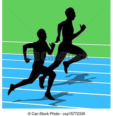 450x461 Running Silhouettes. Vector Illustration. Vectors
