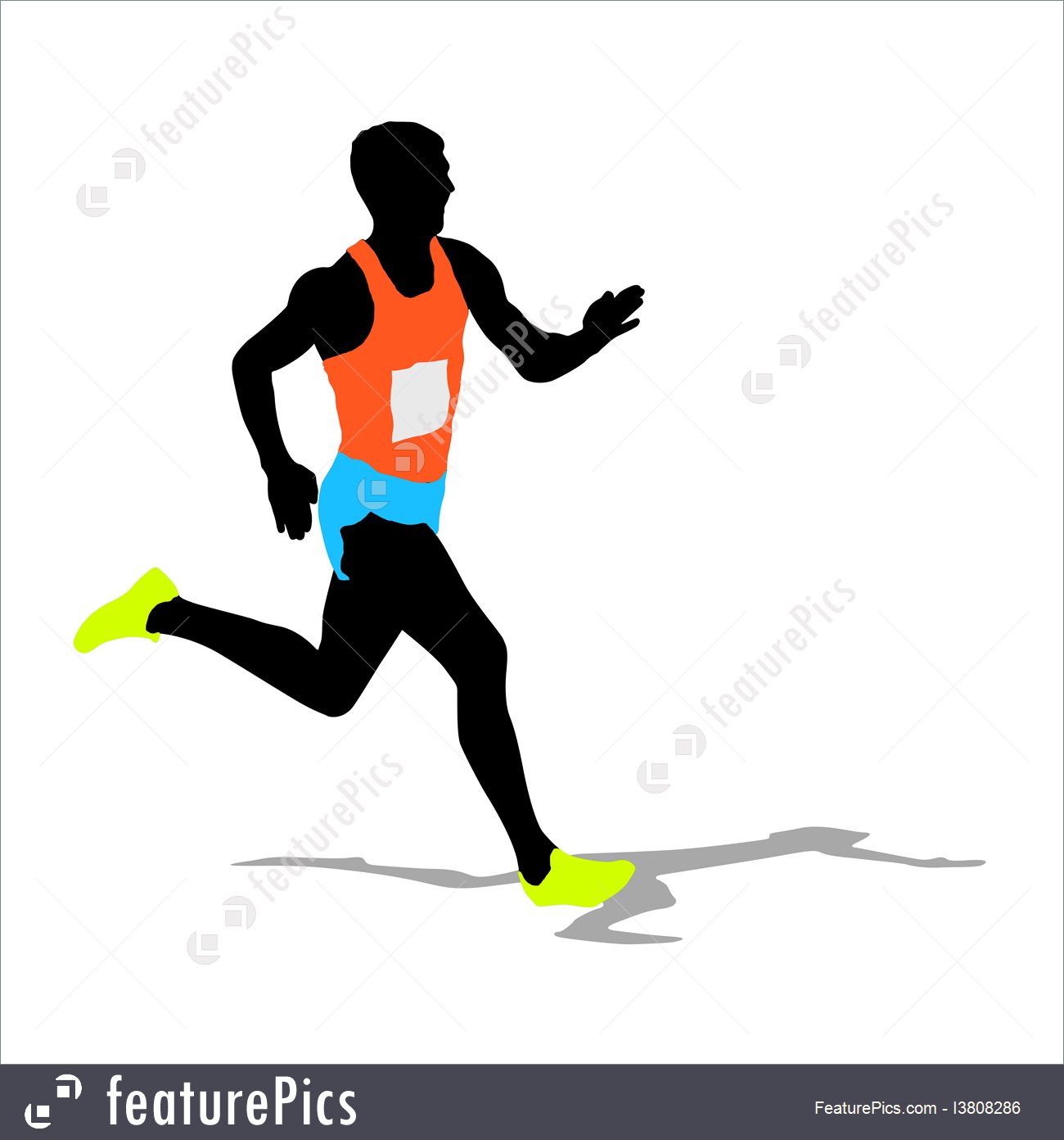 1300x1392 Athletics Runner Silhouettes Vector