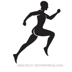 250x250 Vector Silhouette Of A Runner.eps, Vector Files