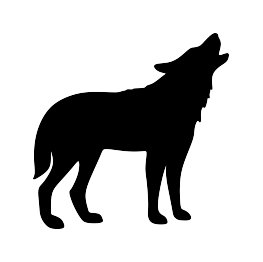 263x262 Howling Wolf Silhouette Clip Art
