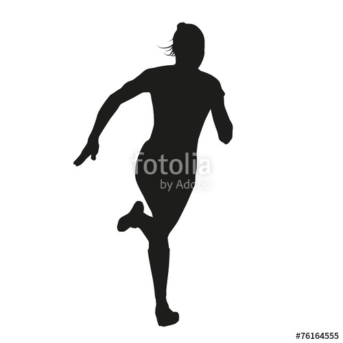500x500 Silhouette Running Woman Stock Image And Royalty Free Vector