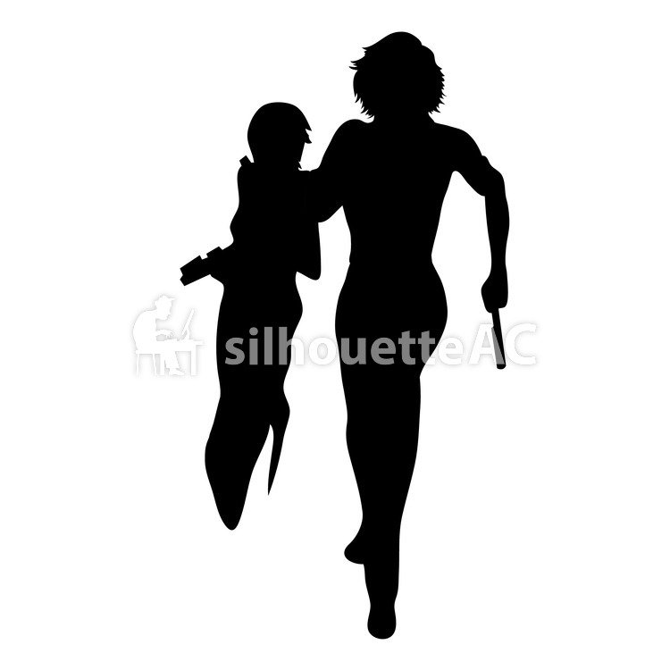 750x750 Free Silhouette Vector 2 People, Icon, Action