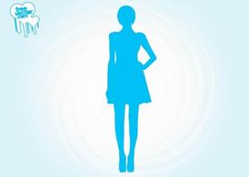 274x195 Runway Girl Silhouette, Vectors