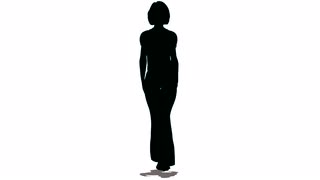 320x180 Silhouettes Of Three Women Models Of Black Colors Go On White