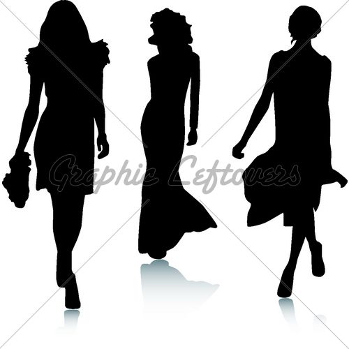 500x500 Silhouette This Image Shows The Silhouettes Of Fashion Models