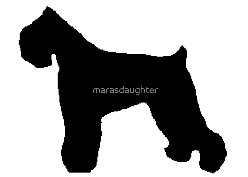 1000x715 Black Russian Terrier Silhouette By Marasdaughter Redbubble