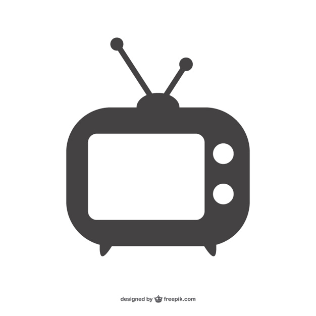 626x626 Tv Set Silhouette Vector Free Download
