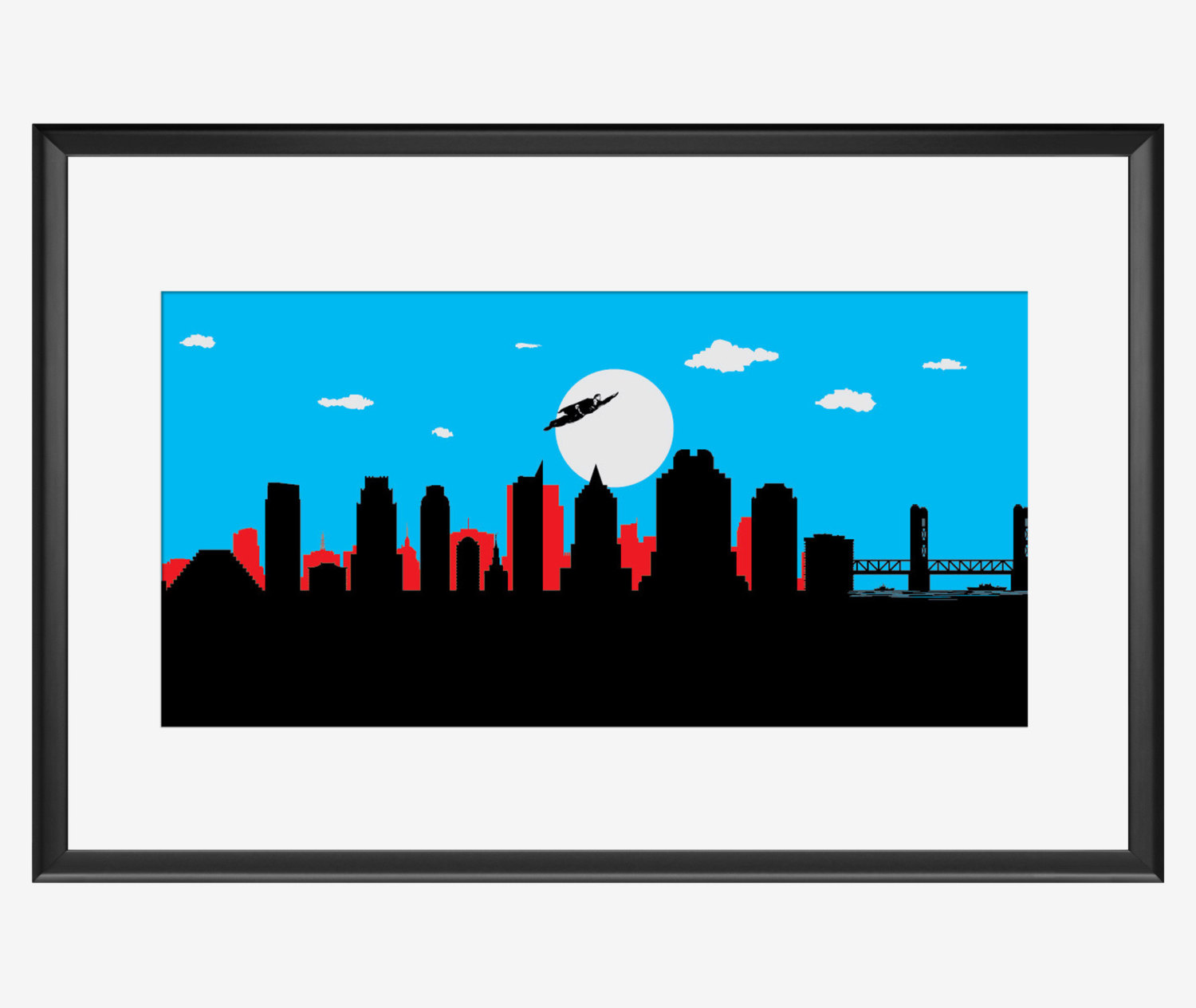 1500x1264 Sacramento Skyline Print Sacramento Art Sacramento Poster