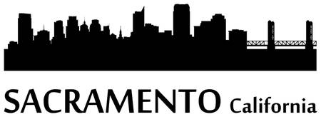 450x164 Stunning Sacramento Skyline Vector Digital Artwork For Sale