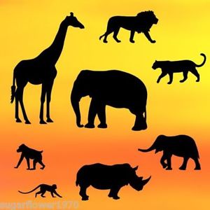 300x300 Patchwork Cutters Safari Animals Silhouette Set Sugarcraft Cutters