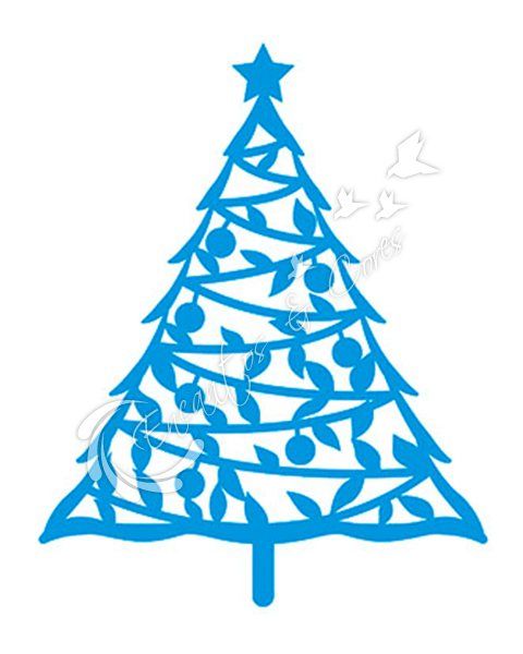 480x600 Stencil Litoarte Stan2 004 Arvore Natal Silhouette