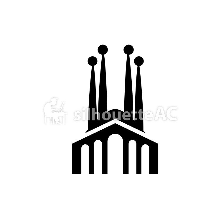 750x750 Silhouettes Gratuites Image, Illustration, Sagrada Familia
