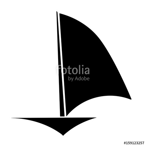 500x500 Sailboat Black Silhouette Vector Stock Image And Royalty Free