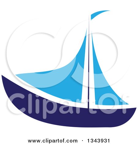 450x470 Swirly Waves Sailboat Silhouette Clipart Collection