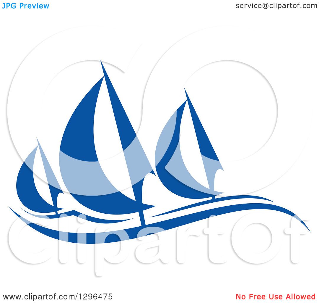 1080x1024 Clipart Of A Blue Regatta Sailboats 3