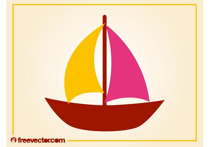 700x490 Stylized Sailboat Vector