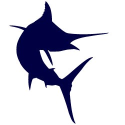 250x250 Blue Marlin Navy Silhouette