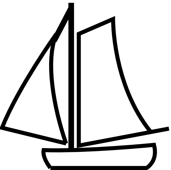600x596 Image Of Sailboat Clipart Black And White