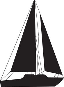 220x300 Sail Boat Silhouette Royalty Free Stock Image