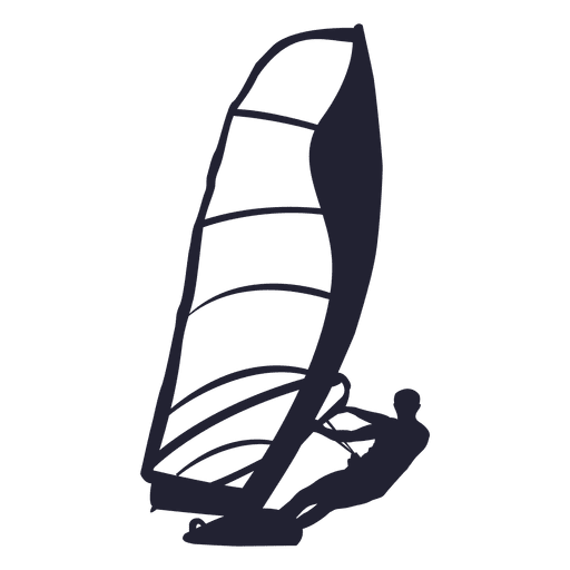 512x512 Windsurfing Silhouette