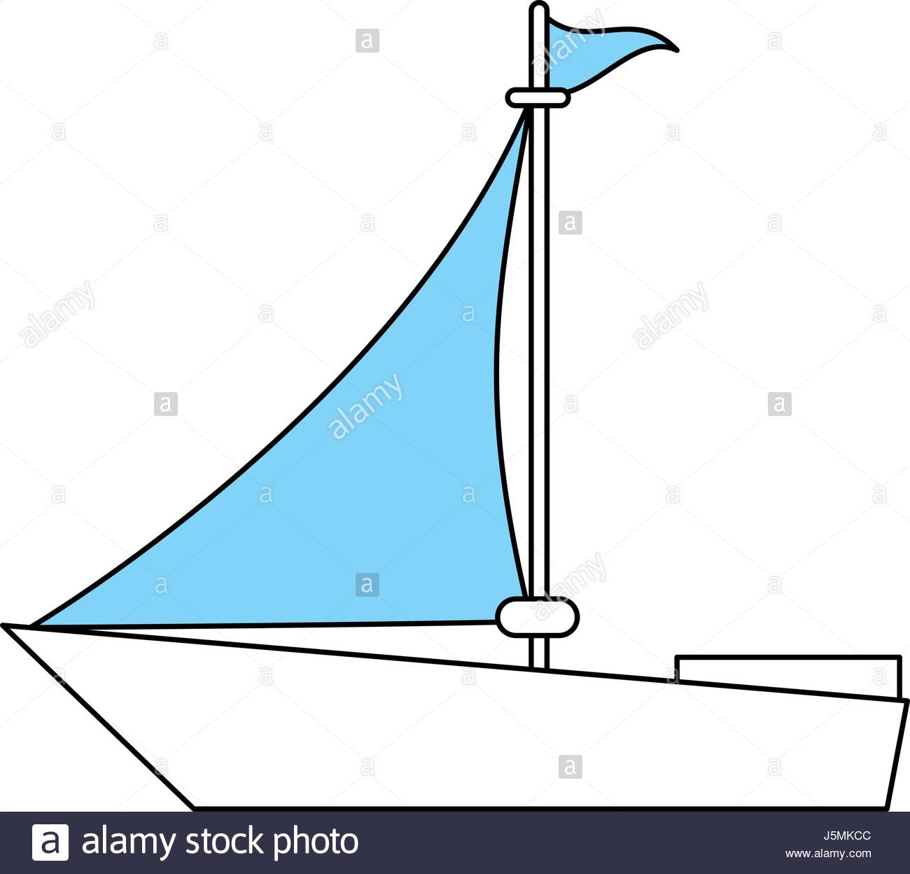 1300x1248 Color Silhouette Image Wooden Boat With Sail Stock Vector Art