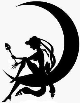 274x351 Sailor Moon Sitting Die Cut Vinyl Sticker Decal Blasted Rat