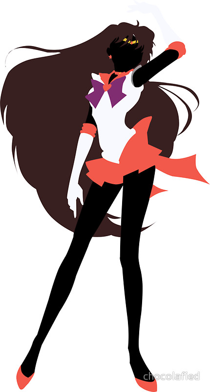 430x800 Sailor Mars Silhouette Stickers By Chocolafied Redbubble