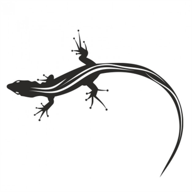 626x626 Flat Animal Lizard Silhouette Vector Free Download