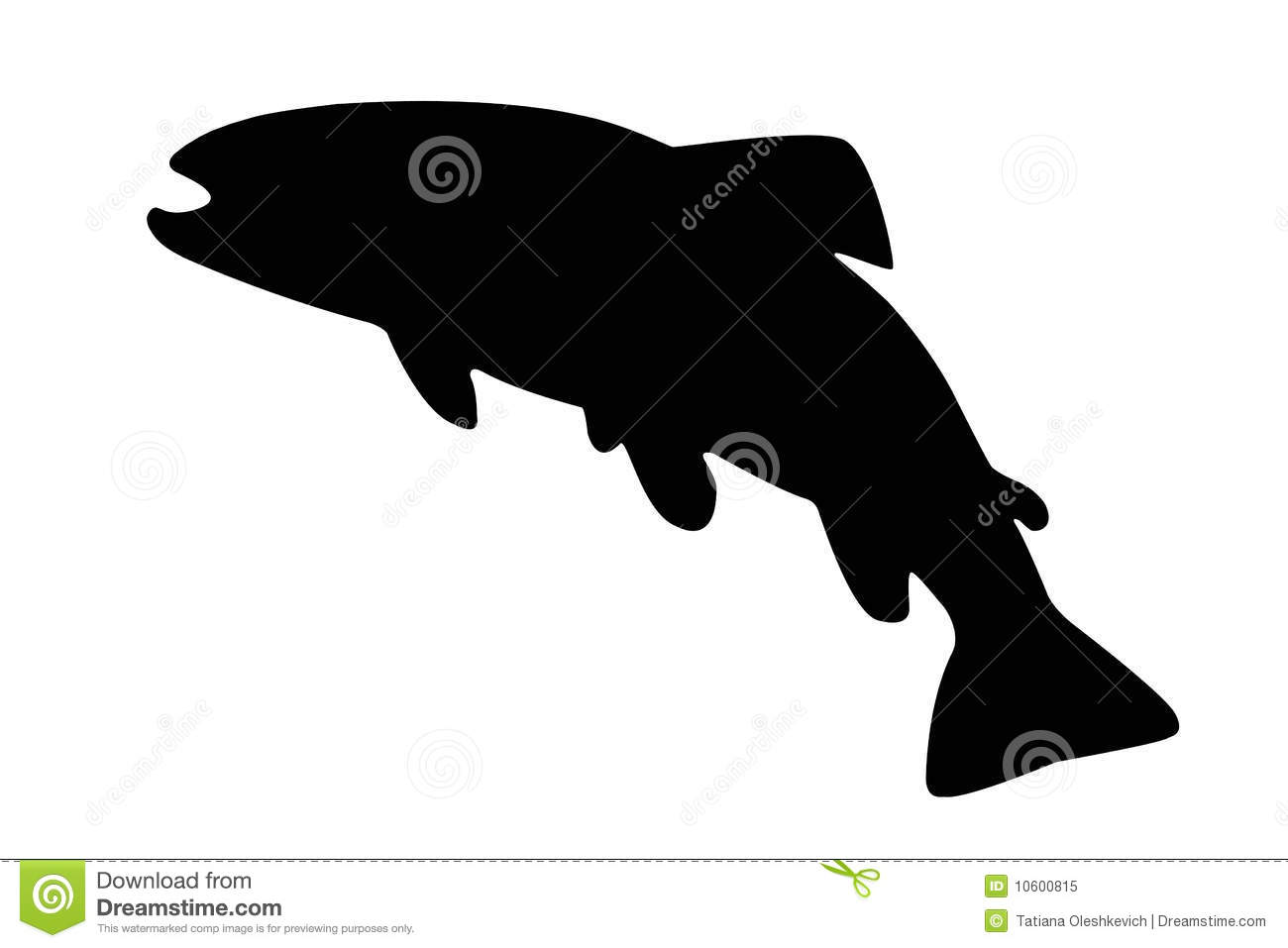 1300x957 Vector Silhouettes Of European Fishes Royalty Free Cliparts