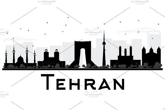 580x386 Tehran City Skyline Silhouette Skyline Silhouette, Tehran
