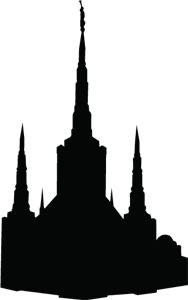 188x300 Salt Lake City Temple Silhouette Clipart Meadow Spires