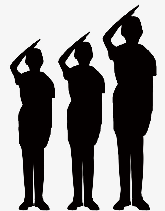 650x831 Salute Silhouette, Character Reflection, Silhouette Png And Psd