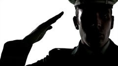 240x135 4k Salute Silhouette, Saluting Officer Force Person, Military