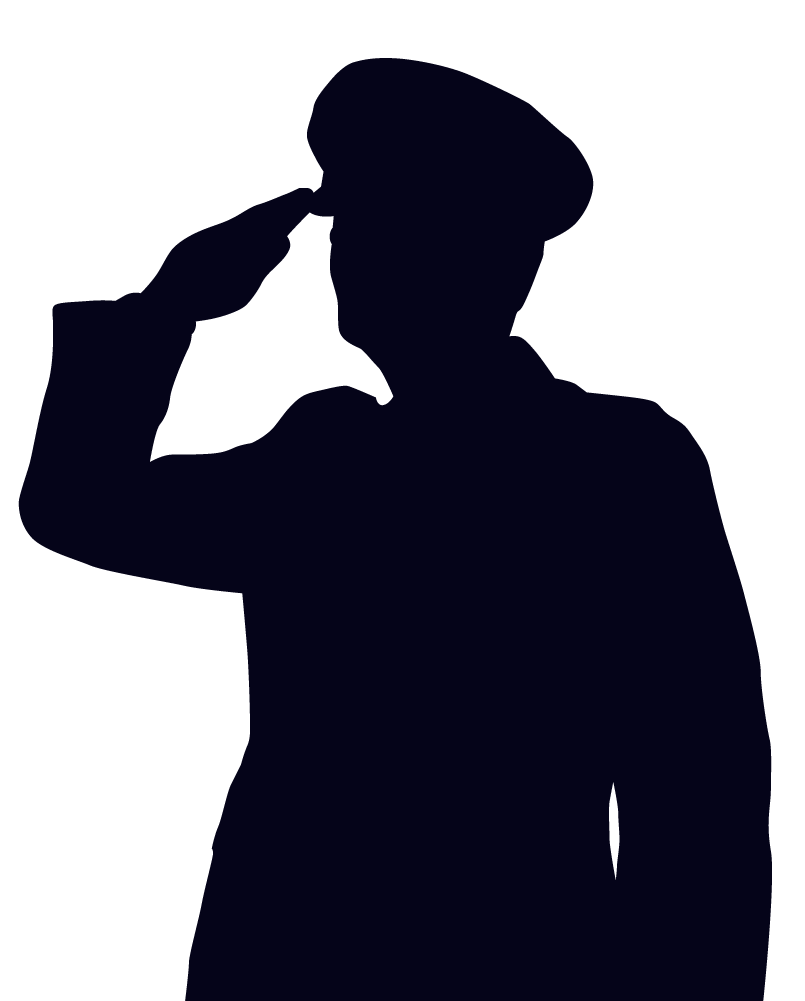 805x1001 Woman Soldier Salute Silhouette