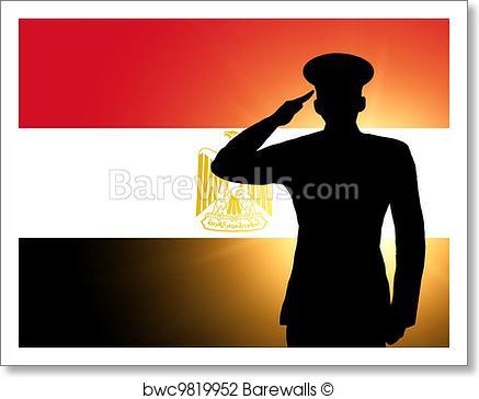437x364 Art Print Of The Egyptian Flag Barewalls Posters Amp Prints