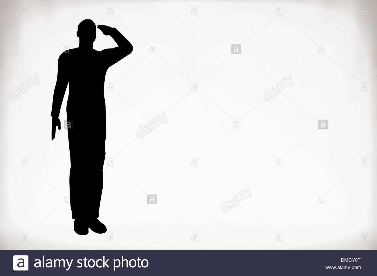 1300x951 Silhouette Of An Army Soldier Saluting Stock Vector Art