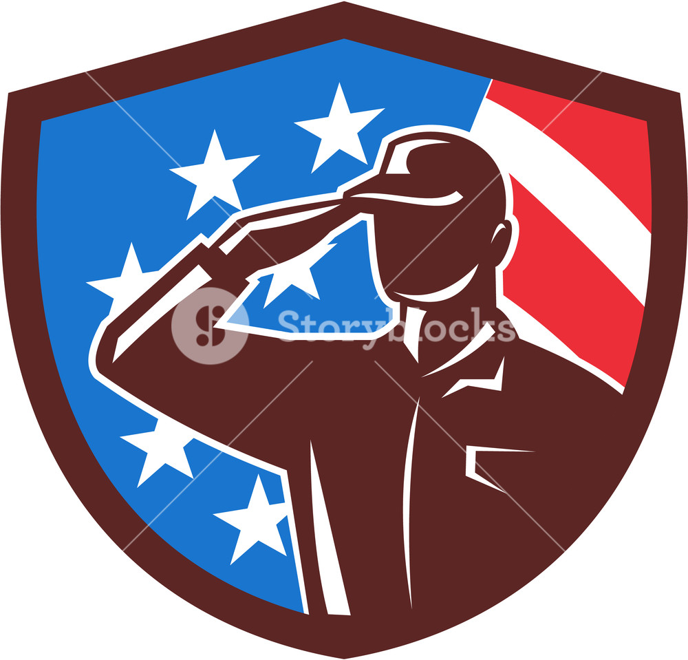 1000x959 Illustration Of An American Soldier Serviceman Silhouette Saluting