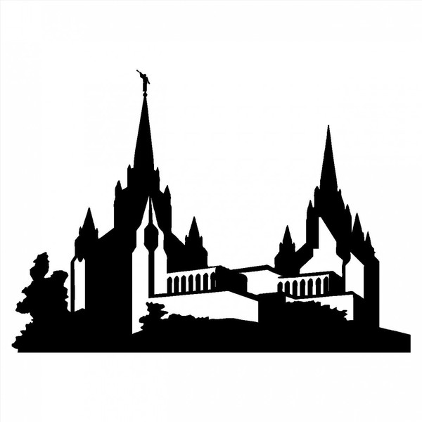 600x600 Lds Temple Silhouette Clipart