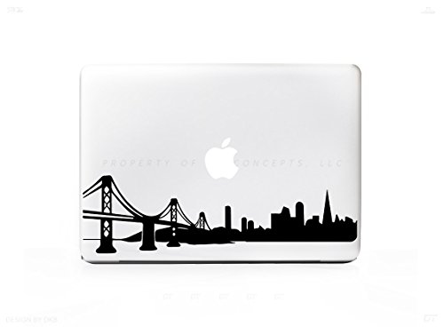 500x368 San Francisco Skyline Golden Gate Bridge Sticker Decal