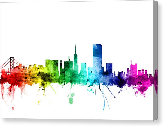 546x422 San Francisco Skyline Canvas Prints Fine Art America
