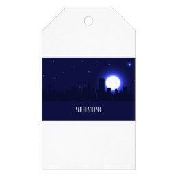 260x260 Skyline Silhouette Gift Tags Zazzle