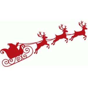 Santa And Sleigh Silhouette at GetDrawings | Free download