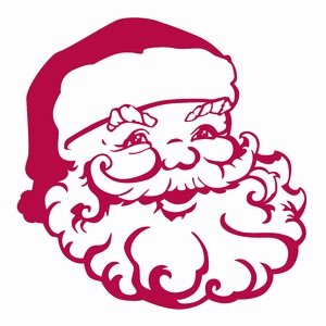 Santa Claus Face Silhouette