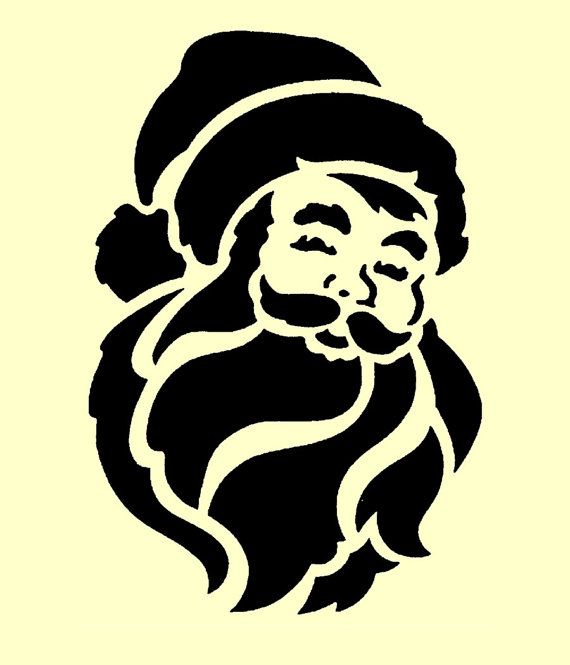 570x665 Santa Face Silhouette