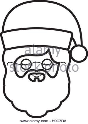 300x422 Contour Old Man Face With Glasses And Hairstyle Stock Vector Art