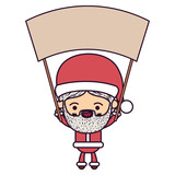 160x160 Santa Claus Cartoon Sitting Wooden Empty Blank Advertising